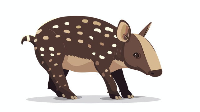 Illustration of Cartoon american tapir 