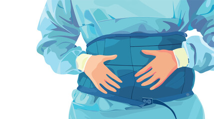 illustration of Cartoon vertical sleeve gastrectomy