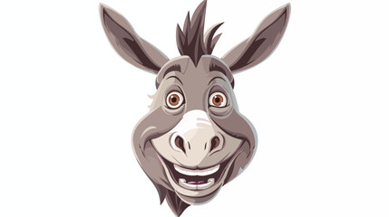 Smiling Cartoon donkey head 