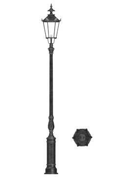street light, top and front views