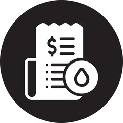 invoice glyph icon