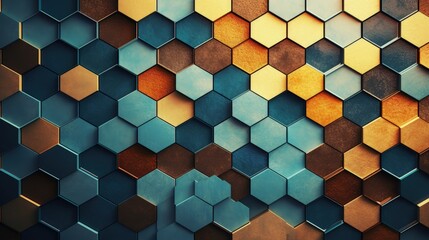 a background with hexagonal tiles arranged in a honeycomb grid