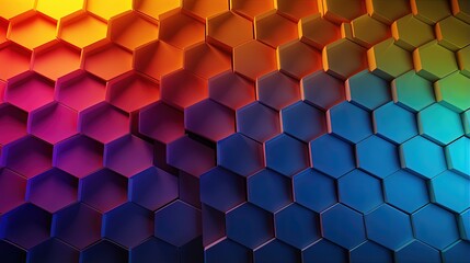 a background with hexagonal honeycomb cells in a gradient color scheme