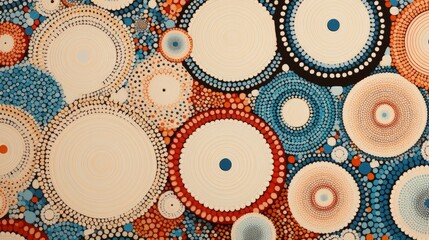 a patterned background with circular dots forming an orderly arrangement
