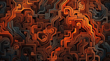 abstract pattern resembling a labyrinthine structure - obrazy, fototapety, plakaty