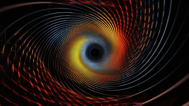 circular rings expanding in a radial and dynamic arrangement