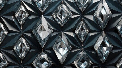 diamond shaped motifs with a 3d effect