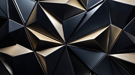 diamond shaped motifs with a three dimensional illusion and metallic finish