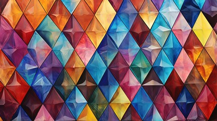 Fototapeta premium mosaic of diamond shapes in vibrant colors