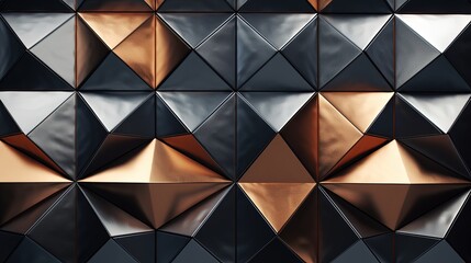 overlapping rhombus shapes with intricate details and a metallic sheen