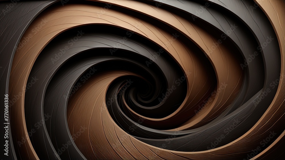 Poster spiral curves with a dynamic and swirling motion creating a sense of energy