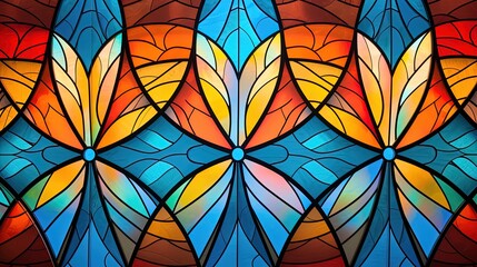 stained glass inspired geometric design