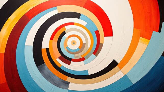 spiraling concentric circles create dynamic designs