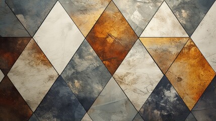 triangular elements with a mosaic texture - obrazy, fototapety, plakaty