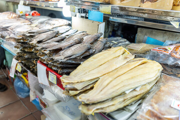 Different types of fish are offered at Chợ Bến Thành market in Ho Chi Minh City (Saigon),...