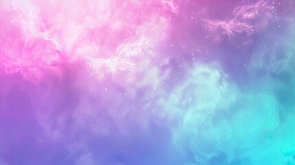 Holographic Unicorn Gradient. Trendy neon pink purple very peri blue teal colors soft blurred background - generative ai