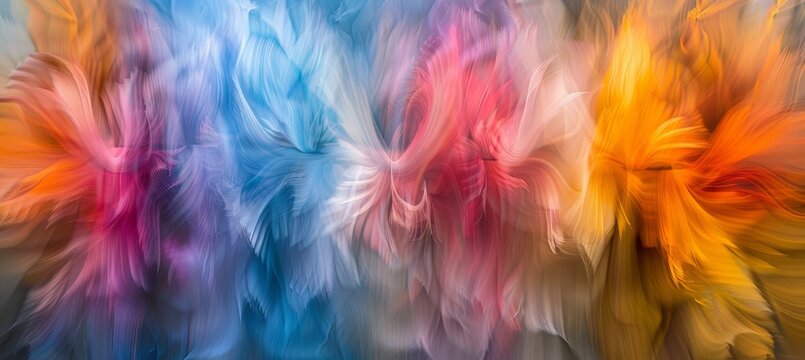 Ethereal spring blooms abstract pattern with sunlight and shadows for unique backgrounds