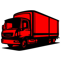 truck vector illustration in adobe illustrator