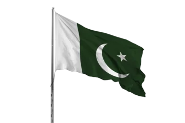 Crédence de cuisine en plexiglas K2 Waving Pakistan country flag, isolated, white background, national, nationality, close up