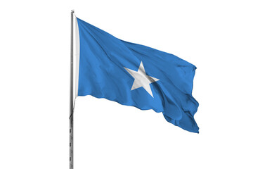 Waving Somalia country flag, isolated, white background, national, nationality, close up