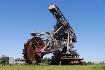 Schaufelrad am Schaufelradbagger bei Gräfenhainichen