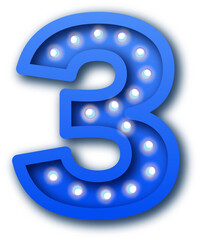 Light Bulb Alphabet number 3