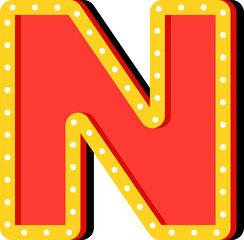 Light Bulb Alphabet Letter N