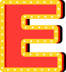 Light Bulb Alphabet Letter E