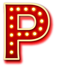 Light Bulb Alphabet Letter P