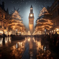 Christmas and New Year in the old town of Gdansk, Poland