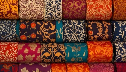 A Pattern Of Vibrant Indian Textiles Such As Bloc Upscaled 4
