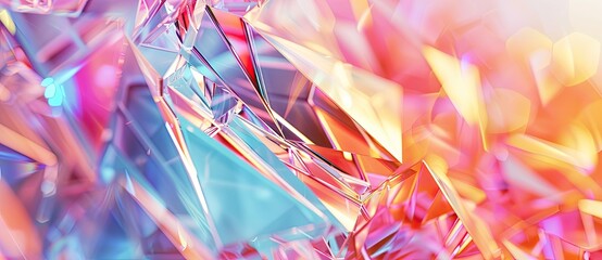 Chaotic Glass Shapes Background