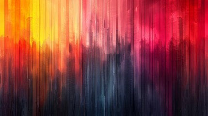 A colorful painting with a lot of different colors and lines