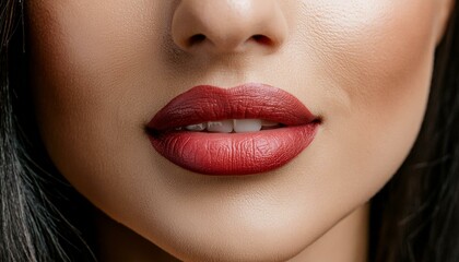 Naklejka premium close-up of a lady's lips