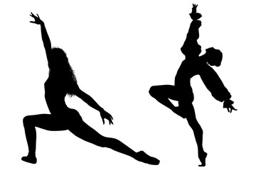 mujeres, ilustracion, vector, silueta, modelos, fashion, modelos, moda, pose, danza, baile, entrenamiento