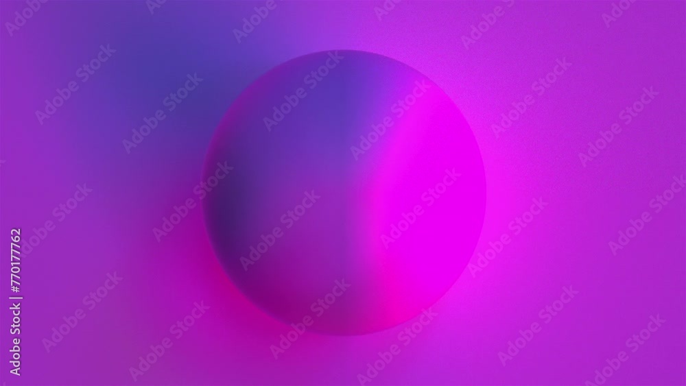 Poster Sphere with multicolored light. Computer generated 3d render