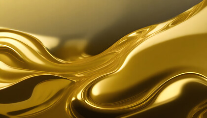 Abstract Liquid Gold background. Generative AI.