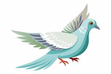 Dove vector with white background.