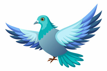 Dove vector with white background.