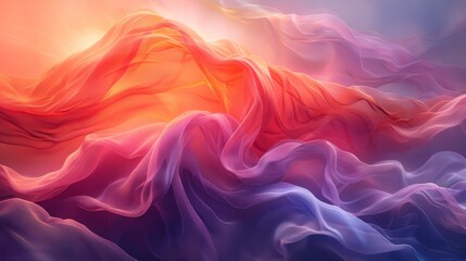 Fototapeta premium Soft pastel colors melt into each other hinting at the delicate balance between intention and desire in shaping our realities.