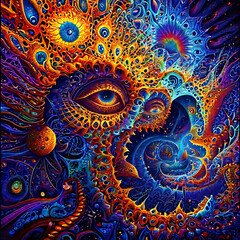 dmt art of subjective experiences of individuals with schizophrenia showing the vibrant and halluc