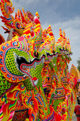 chinese dragon statue in temple
