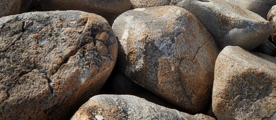 Granite rocks with a smooth surface.
