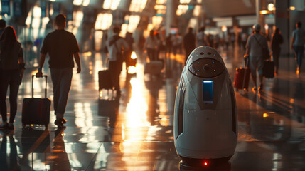 Security robot at airport