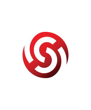 S letter with swirl effect logo design