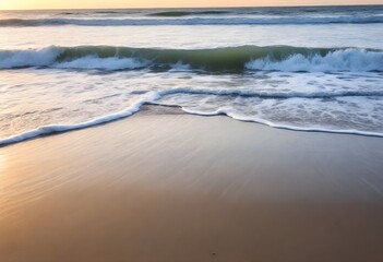Fototapeta na wymiar A Pattern Of Gentle Waves Washing Onto The Shore C (26)