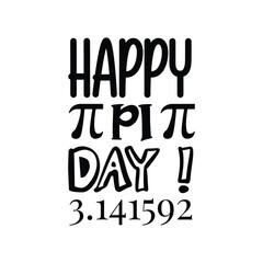 Happy Pi Day Vector Design on White Background