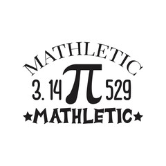 Mathletic Pi Day Vector Design on White Background