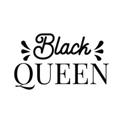 Black Queen Vector Design on White Background