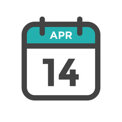 April 14 Calendar Day or Calender Date for Deadline or Appointment
